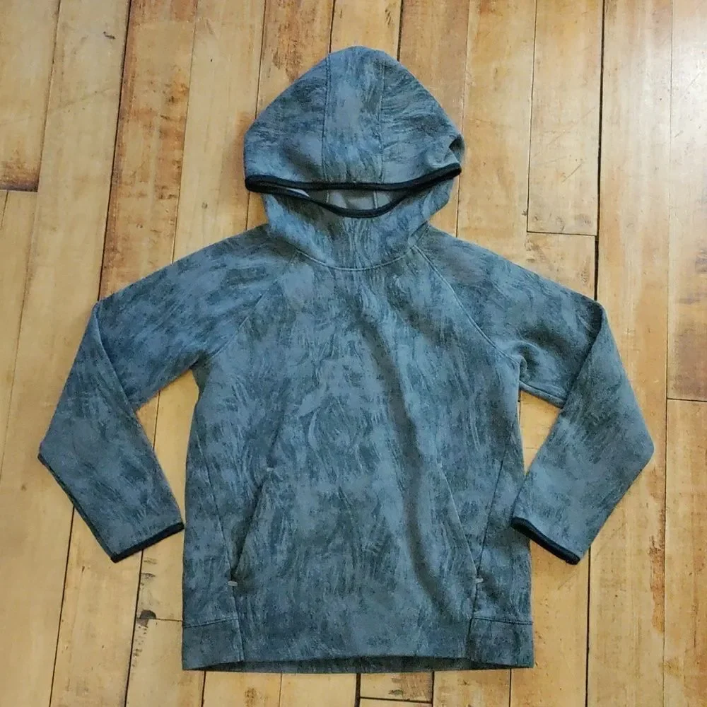Old Navy hoodie size 8 Gray black tie dye activewear cotton spring unisex